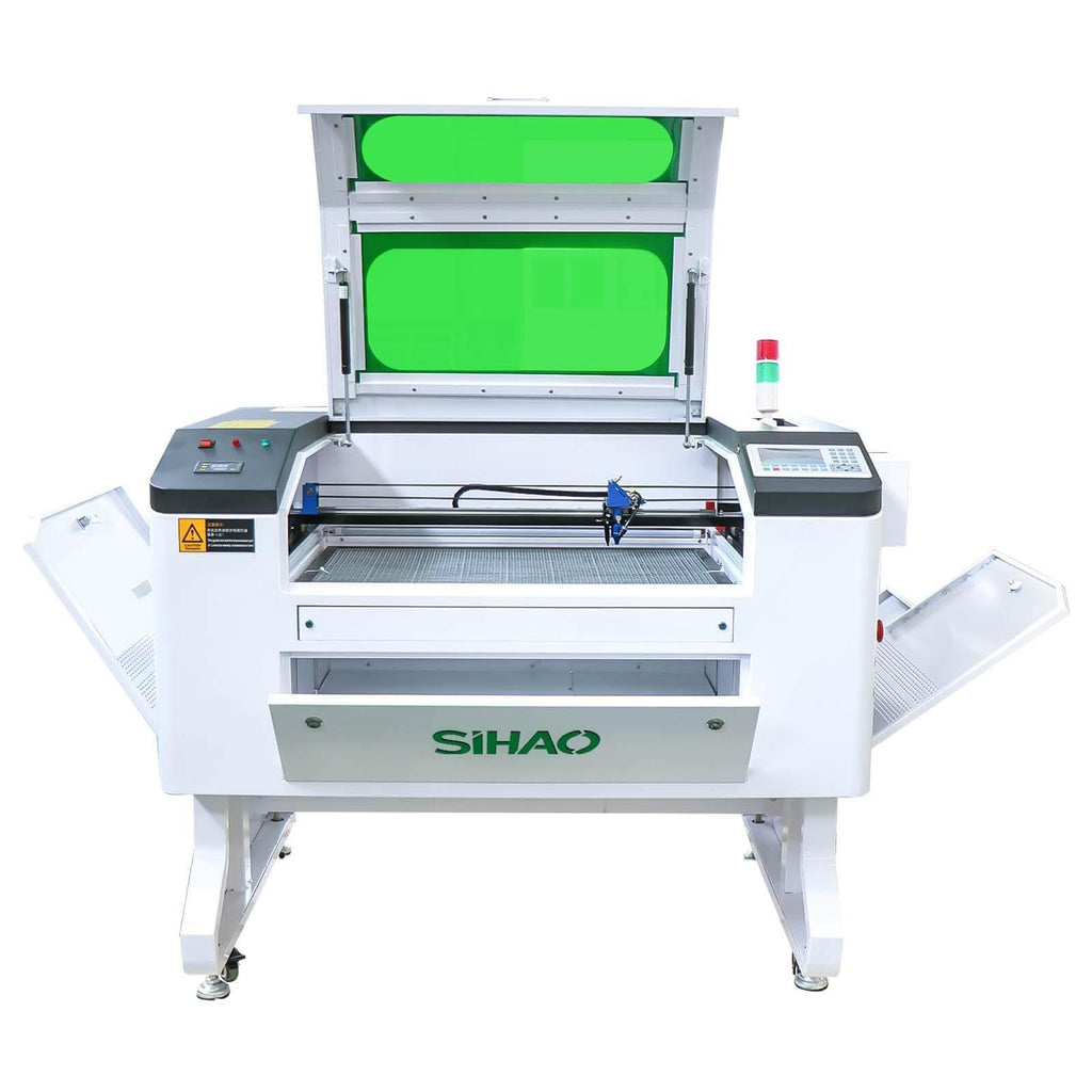 SIHAO 100W CO2 Laser Engraver 28x20 with Built-In Chiller & Autofocus