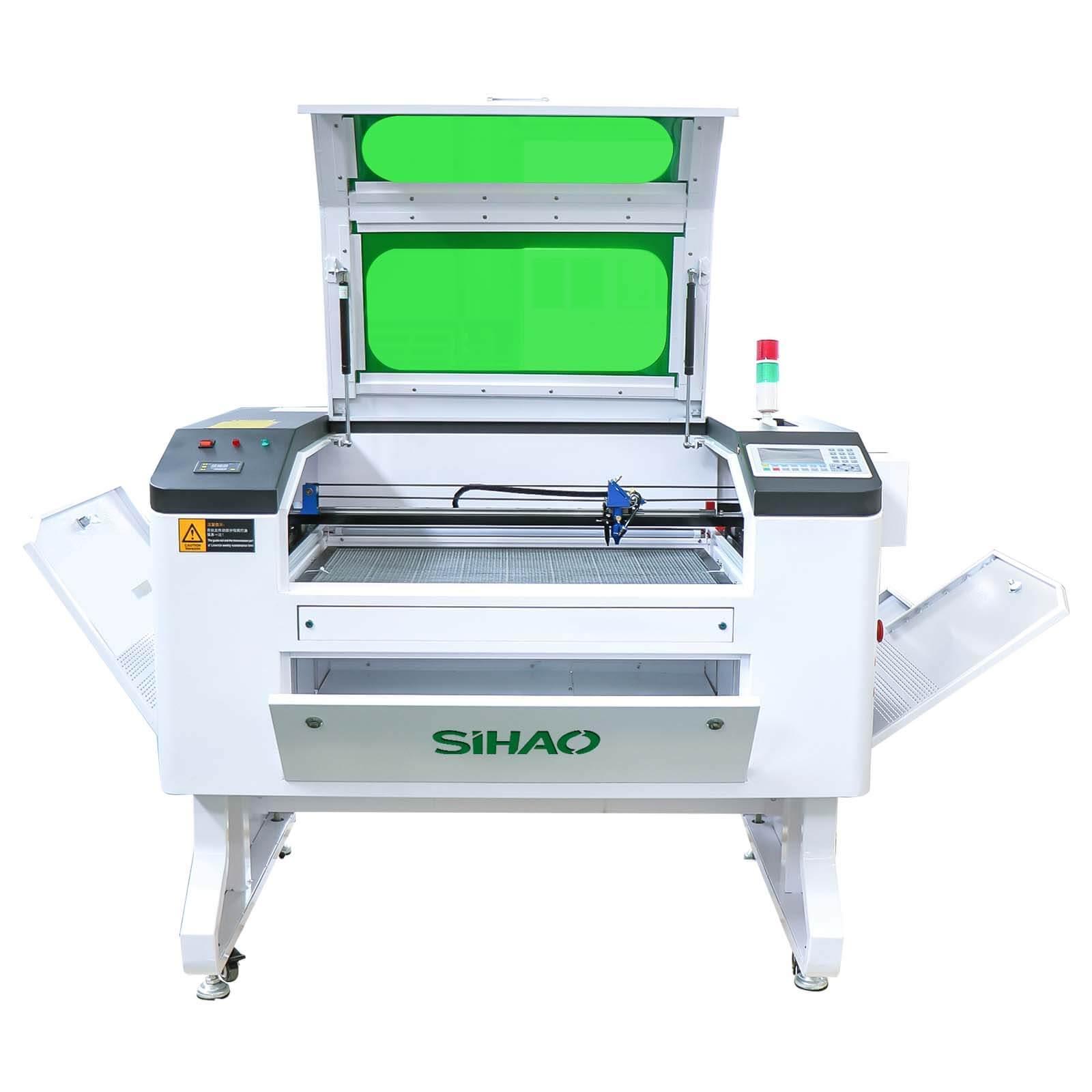 SIHAO 100W CO2 Laser Engraver 28x20 with Built-In Chiller & Autofocus