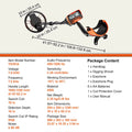 SIHAO DSP Metal Detector, 10" Waterproof Coil, 7 Modes LCD, 41-52" Adjustable Aluminum Stem for Gold & Relic Hunting