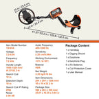 SIHAO DSP Metal Detector, 10" Waterproof Coil, 7 Modes LCD, 41-52" Adjustable Aluminum Stem for Gold & Relic Hunting