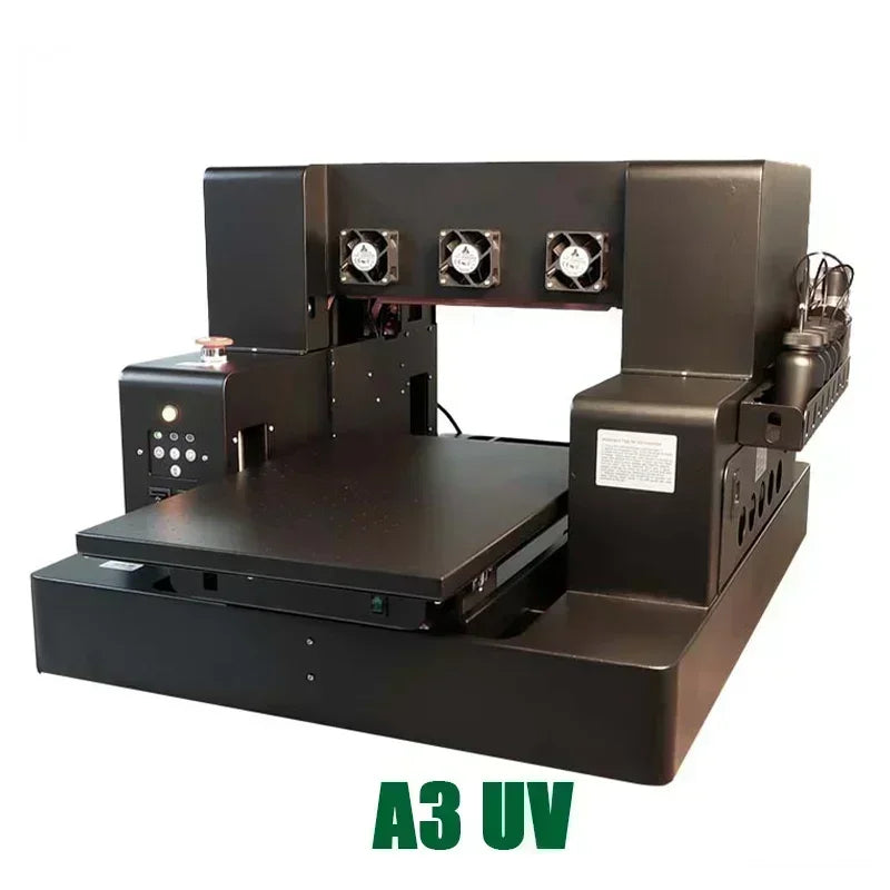 SIHAO A3/A4 UV Flatbed Printer – 2880x1440DPI, Auto Height Adjustment, Prints on Phone Cases, Bottles, Wood & Metal