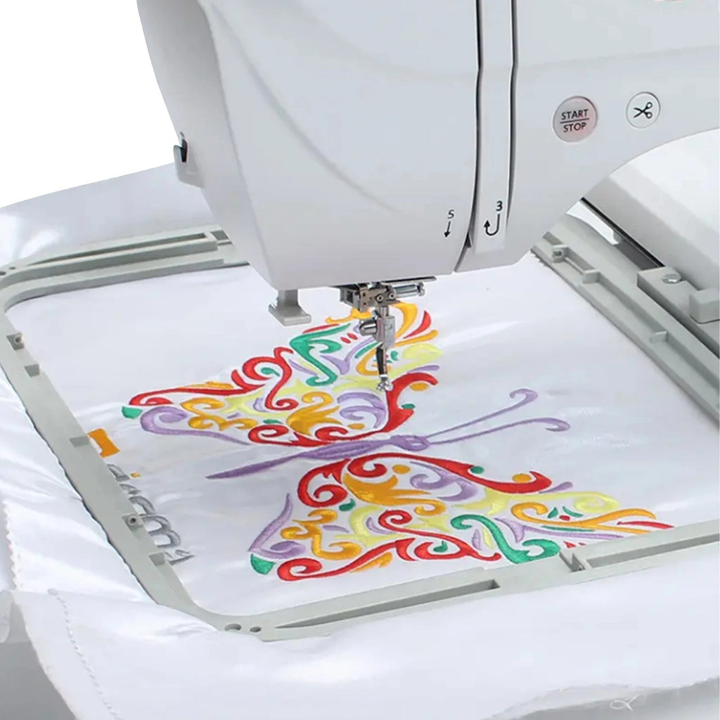 SIHAO MRSV700 Automatic Embroidery Machine with Touch Screen – Computerized Home/Commercial Use, Supports LOGO, Letters, and Electric Sewing (Sewing & Embroidery Combo)