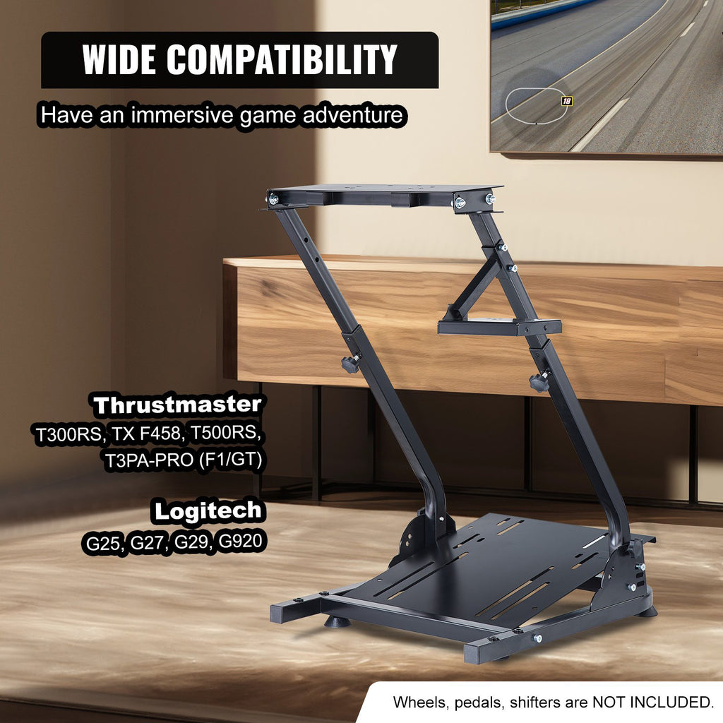 SIHAO Racing Simulator Steering Wheel Stand, Heavy-Duty Cockpit Mount Compatible with Logitech G27 G29 G920 / Thrustmaster T300R for Xbox One, PS4, PS5, PC