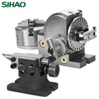 SIHAO Universal Dividing Head with 3-Jaw Chuck & Tailstock – Precision Indexing Head for Milling, Drilling & Grinding, Available in 4", 5" & 6" Chuck Sizes