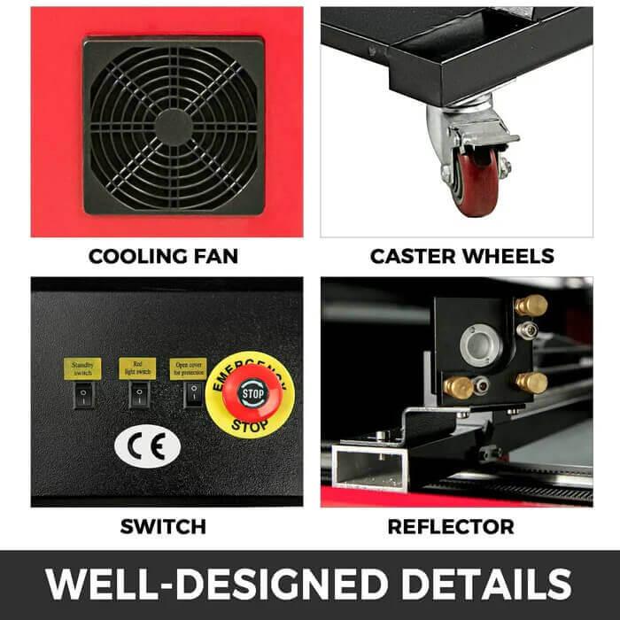 SIHAO 130W CO2 Laser Engraver | Cutter (55" x 35")| FDA Approved | Ruida Controller with Manual Focus - SIHAOTEC Laser