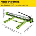 SIHAO 24" Laser Tile Cutter – Manual Scoring Tool with Carbide Cutting Wheel for Straight Porcelain & Ceramic Cuts, Up to 18mm Thick