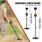 SIHAO DSP Metal Detector, 10" Waterproof Coil, 7 Modes LCD, 41-52" Adjustable Aluminum Stem for Gold & Relic Hunting