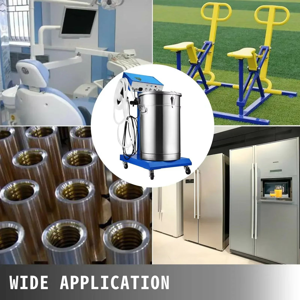 SIHAO WX-958 Electrostatic Powder Coating Machine 50W 45L Spray Gun 450g/min for Metal Wood