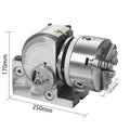 SIHAO Universal Dividing Head with 3-Jaw Chuck & Tailstock – Precision Indexing Head for Milling, Drilling & Grinding, Available in 4", 5" & 6" Chuck Sizes