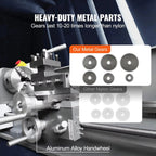 SIHAO 1100W Mini Metal Lathe 220×600mm & 220×750mm— Precision Benchtop Power Metal Lathe Variable Speed Brushless Motor Metal Gears