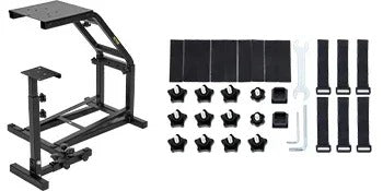 SIHAO Racing Wheel Stand – Adjustable Simulator Cockpit W/ Shifter Mount & Pedal Plate for Logitech G25/G27/G29/G920 & Thrustmaster