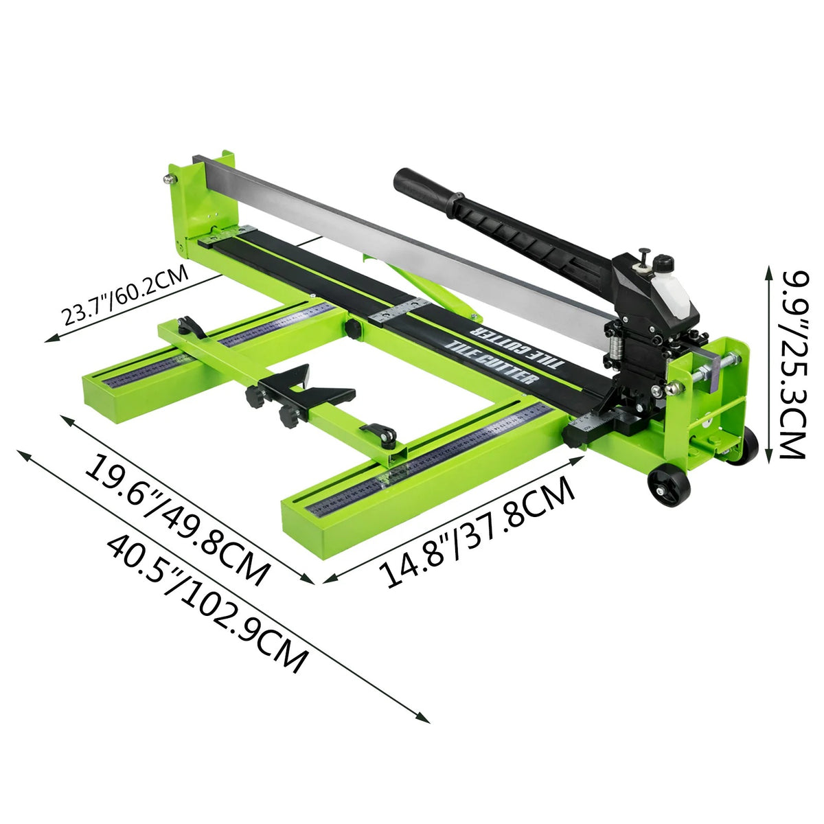 SIHAO 24" Laser Tile Cutter – Manual Scoring Tool with Carbide Cutting Wheel for Straight Porcelain & Ceramic Cuts, Up to 18mm Thick