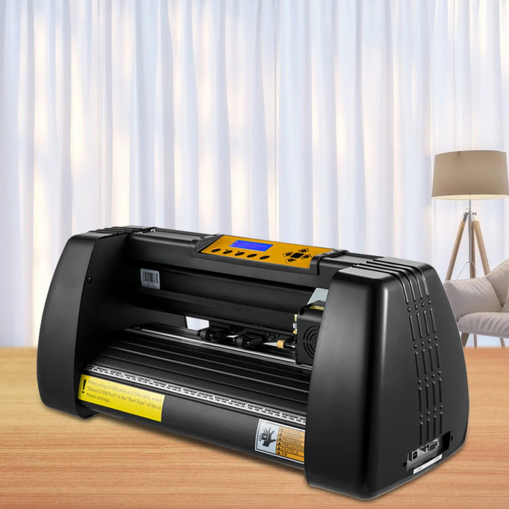 SIHAO 14-Inch Vinyl Cutter & Plotter – Desktop Cutting Machine with 3 Blades + Pen Holder, Software-Controlled for Signs, Decals & Stickers