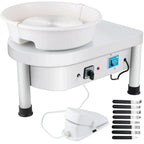 SIHAO 25-30cm 350W Electric Ceramic Wheel Pottery Forming Machine DIY Clay Art Craft Tool with Adjustable Speed Foot Pedal for Students