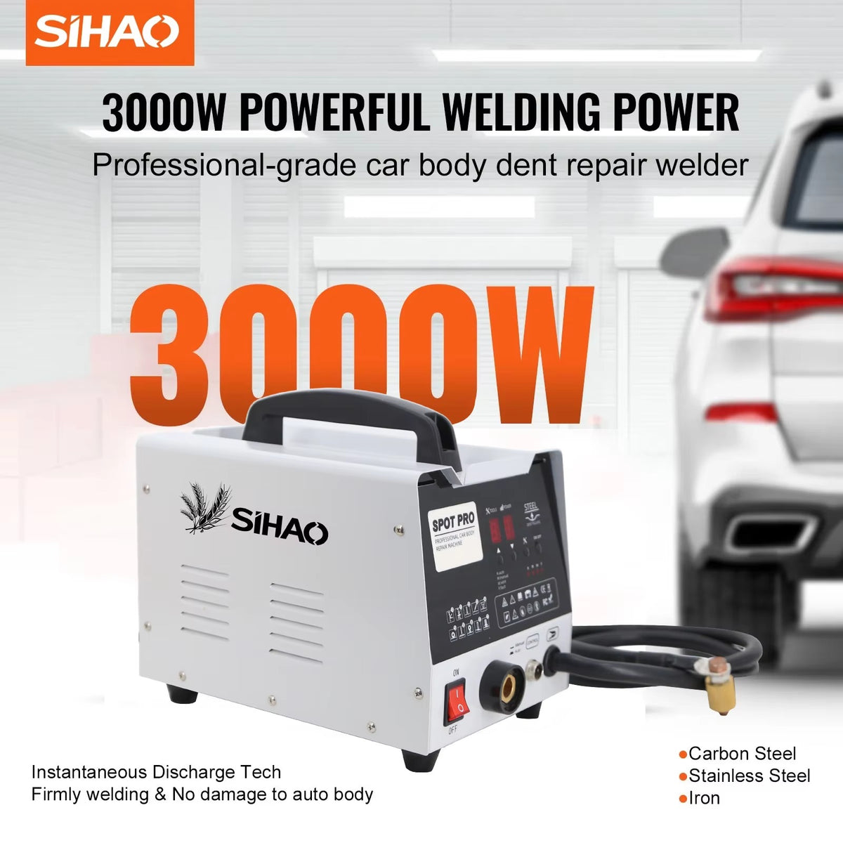 SIHAO 3000W Stud Welder Dent Repair Kit Spot Welder Dent Puller Machine for Car Body Repair