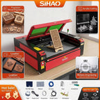 SIHAO CO2 Laser Engraver 50/60/80/100/130W, Ruida & LightBurn Laser Engraving Machine for Wood Fabric