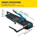 SIHAO 48" Professional Tile Cutter – Heavy-Duty Manual Scoring Tool with Built-in Laser Guide, Dual-Rail Support & Precision Snap System for Ceramic & Porcelain Tiles