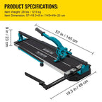 SIHAO 48" Professional Tile Cutter – Heavy-Duty Manual Scoring Tool with Built-in Laser Guide, Dual-Rail Support & Precision Snap System for Ceramic & Porcelain Tiles
