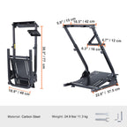 SIHAO Racing Simulator Steering Wheel Stand, Heavy-Duty Cockpit Mount Compatible with Logitech G27 G29 G920 / Thrustmaster T300R for Xbox One, PS4, PS5, PC