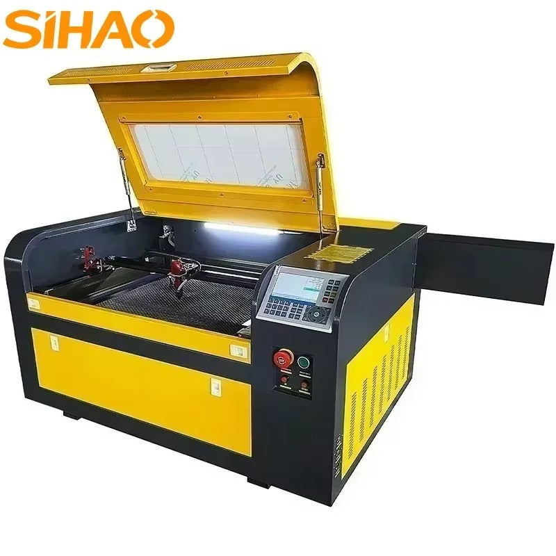 SIHAO 50W 60W CO2 Laser Engraver 400×600mm — Ruida M2 Stainless Steel Laser Engraving Cutting Machine for Wood Leather Acrylic DIY Logo Marking