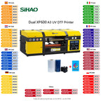 SIHAO XP600 UV DTF Printer 4-Color A3 Sticker Maker – Multi-Substrate Transfer Kit for Acrylic, Wood, Metal & Bottle DIY Craft Decoration