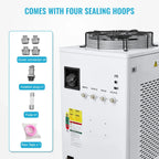 SIHAO 3000W Industrial Water Chiller CW-6000 220V CO2 Laser Cooling System with Flow Protection & Digital Display for Engraving Machine