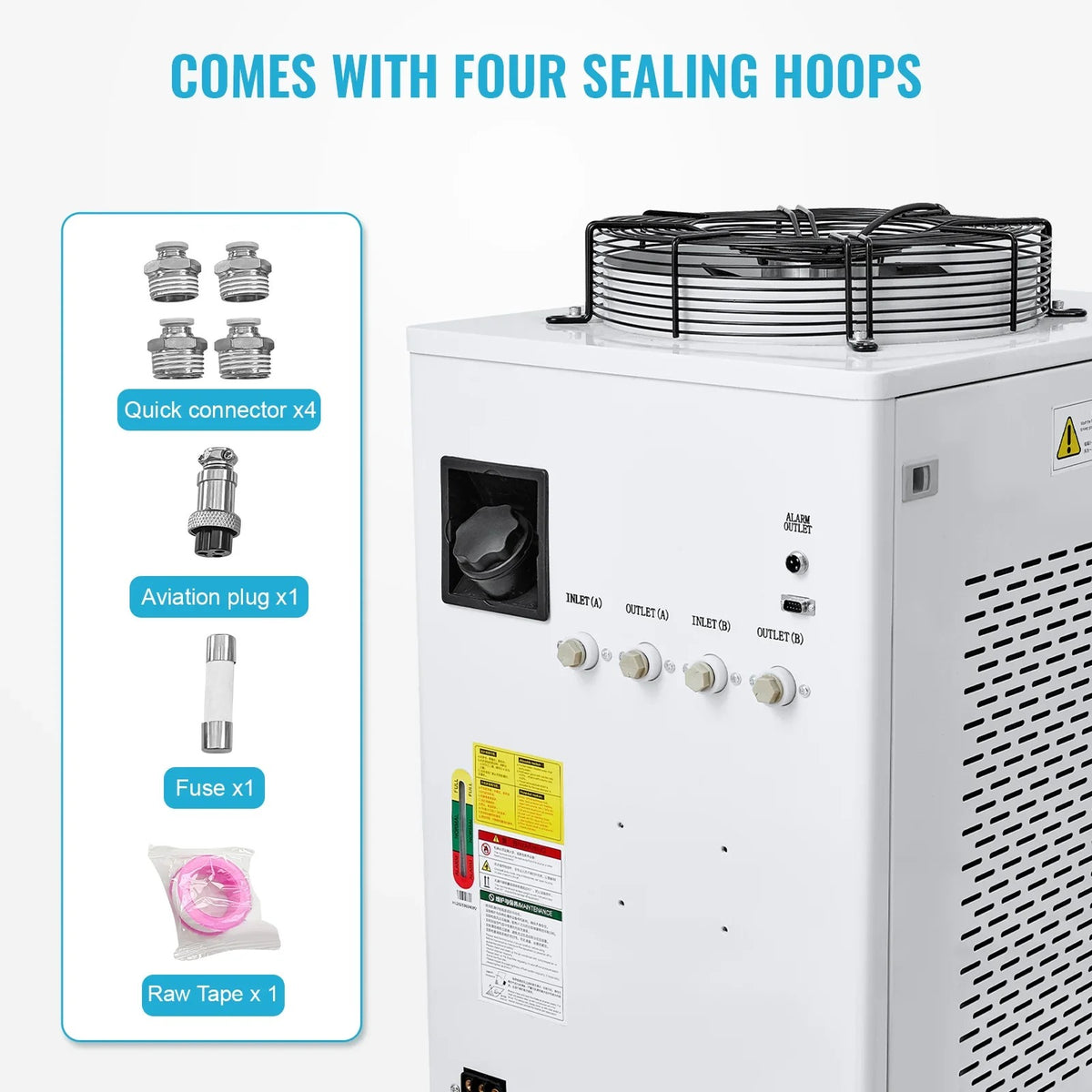 SIHAO 3000W Industrial Water Chiller CW-6000 220V CO2 Laser Cooling System with Flow Protection & Digital Display for Engraving Machine