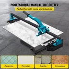 SIHAO 48" Professional Tile Cutter – Heavy-Duty Manual Scoring Tool with Built-in Laser Guide, Dual-Rail Support & Precision Snap System for Ceramic & Porcelain Tiles