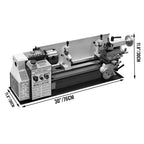 SIHAO Mini Metal Lathe 550W 600W 650W 750W 1100W 1200W —150-220mm Swing X 350-750mm Between Centers Variable Speed 0-2500 RPM, 3-Jaw Chuck, Precision Benchtop Lathe for Drilling & Threading & Steel Aluminum DIY Model Making