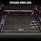 SIHAO 50W 60W CO2 Laser Engraver 400×600mm — Ruida M2 Stainless Steel Laser Engraving Cutting Machine for Wood Leather Acrylic DIY Logo Marking