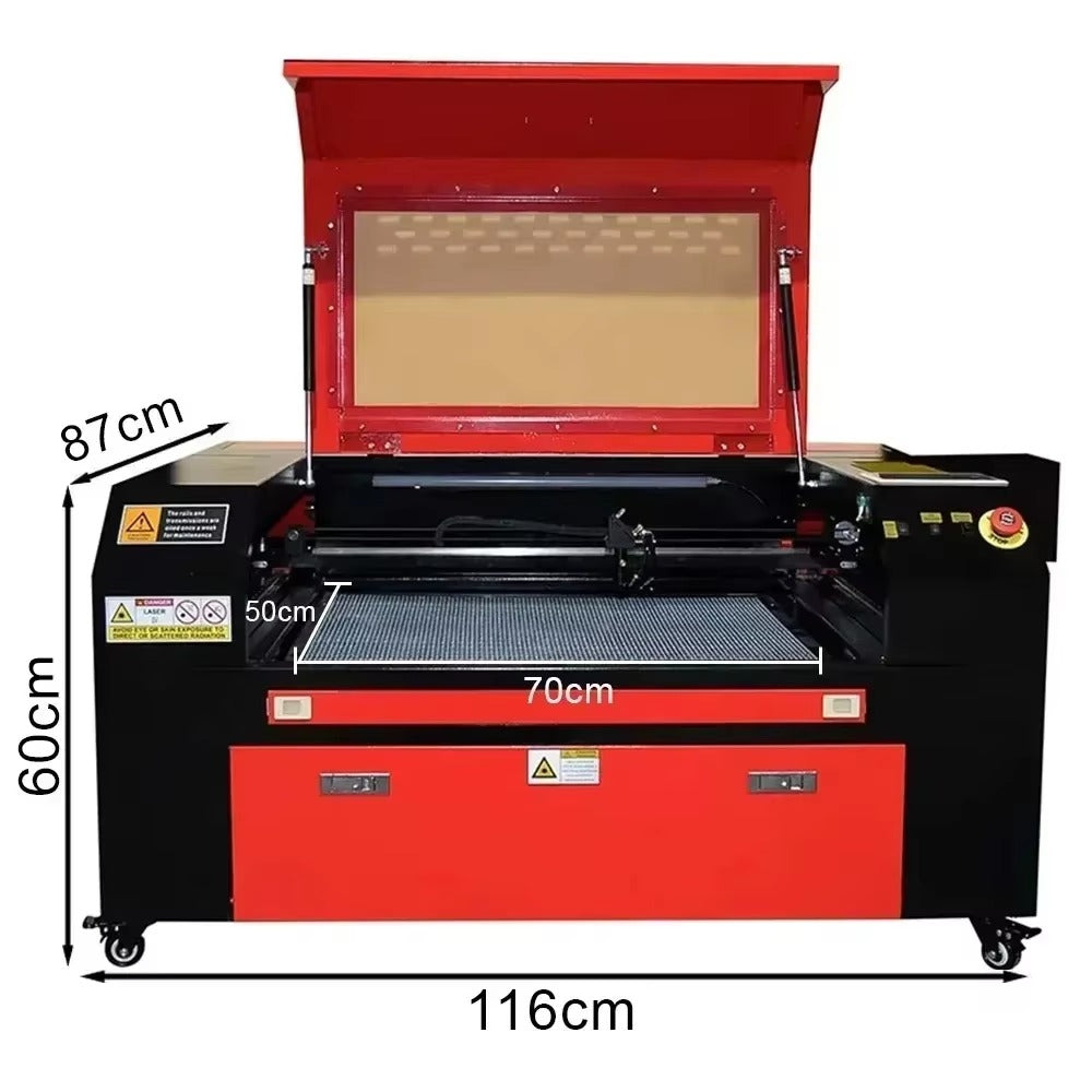 SIHAO CO2 Laser Engraver 70x50cm, LightBurn Compatible Laser Cutting Machine with Honeycomb Bed & Digital Control for Wood Acrylic