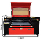 SIHAO CO2 Laser Engraver 70x50cm, LightBurn Compatible Laser Cutting Machine with Honeycomb Bed & Digital Control for Wood Acrylic