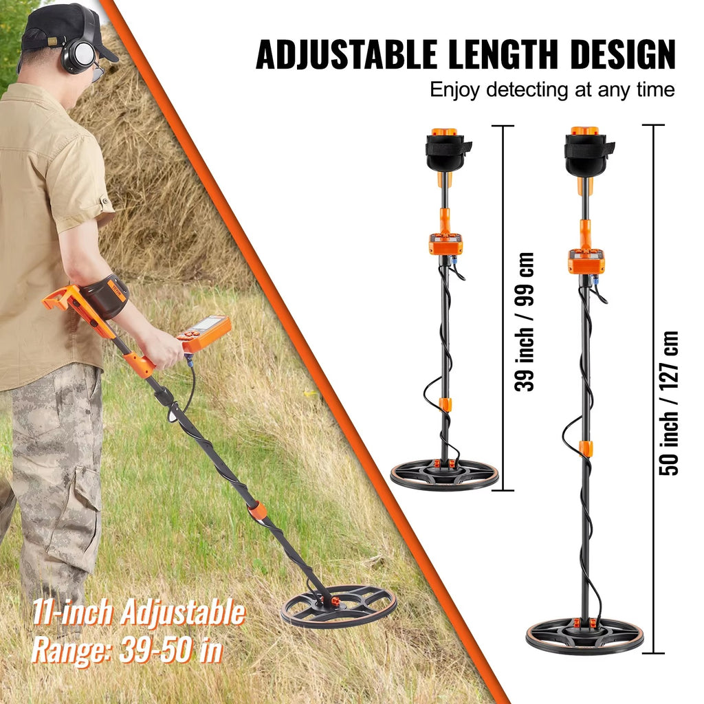 SIHAO 12" Waterproof Metal Detector – 7 Modes, Rechargeable, Ready for Treasure
