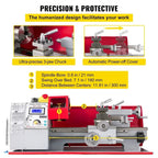 SIHAO MX-180D 600W CNC Mini Metal Lathe Variable Speed Digital Display — Bench Milling Machine for Turning Threading Taper Processing
