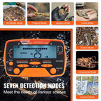 SIHAO DSP Metal Detector, 10" Waterproof Coil, 7 Modes LCD, 41-52" Adjustable Aluminum Stem for Gold & Relic Hunting