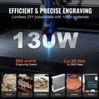 SIHAO CO2 Laser Engraver 50/60/80/100/130W, Ruida & LightBurn Laser Engraving Machine for Wood Fabric