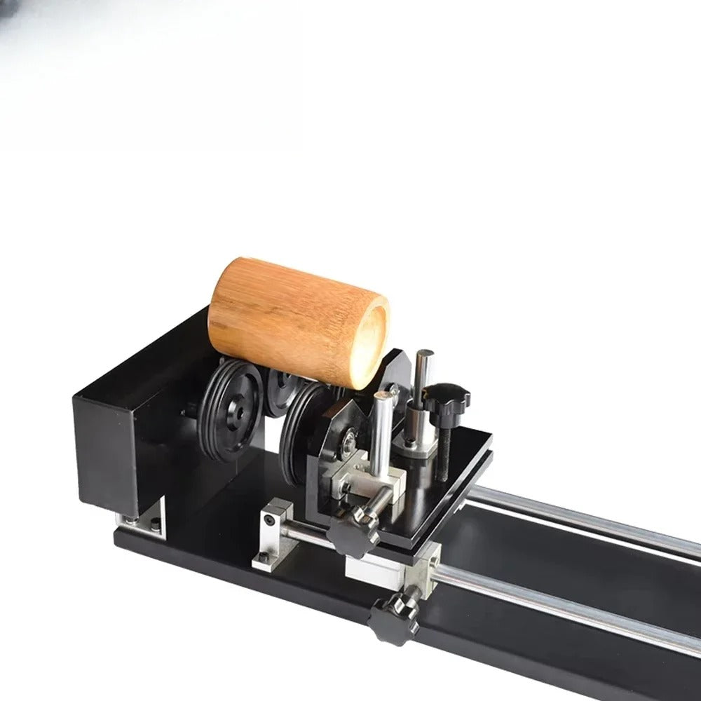 SIHAO Rotary Axis Kit for Laser Engraver – 3-in-1 Roller System with NEMA23 Stepper Motor for Engraving Cylinders, Cups & Spherical Objects