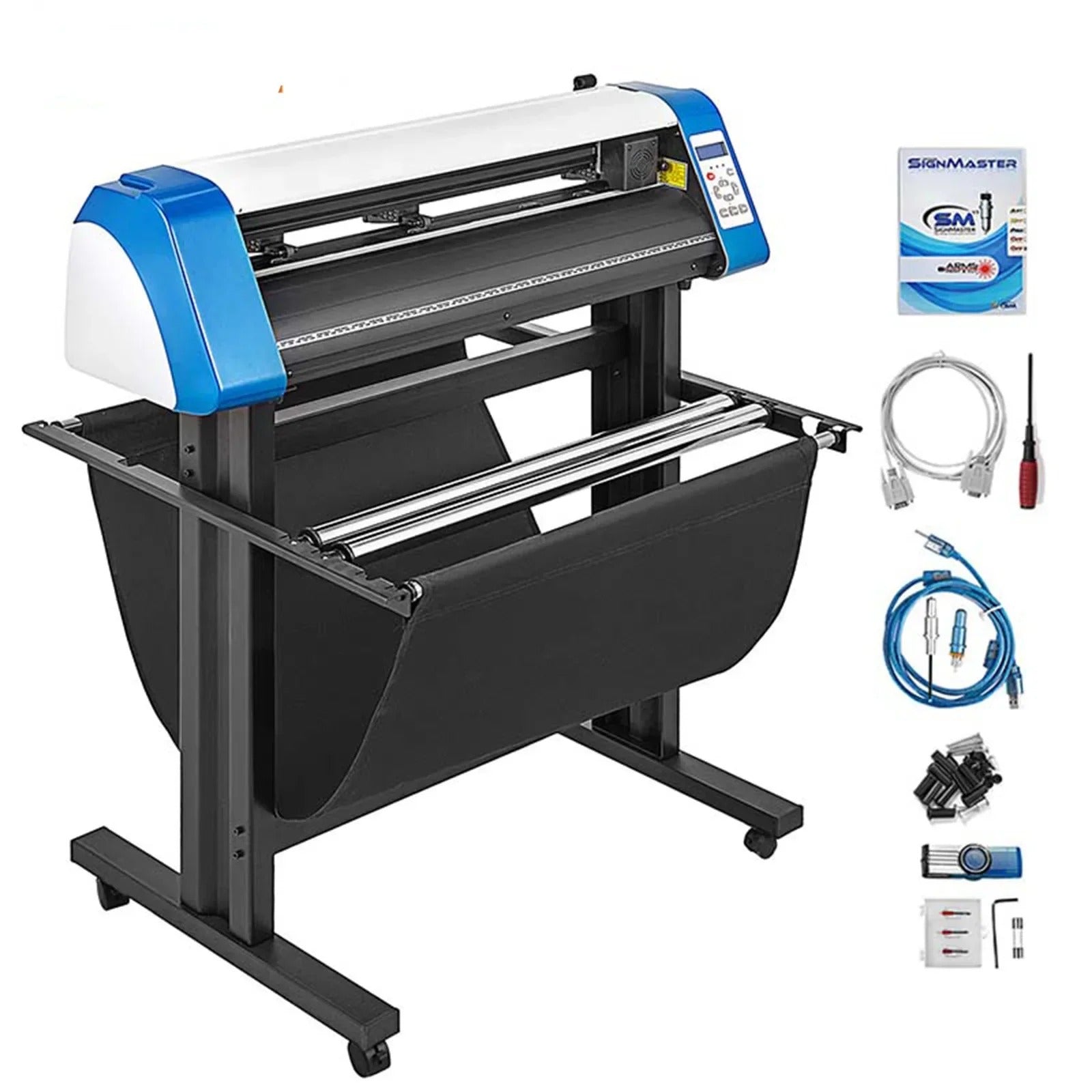 SIHAO 14-Inch Vinyl Cutter & Plotter – Desktop Cutting Machine with 3 Blades + Pen Holder, Software-Controlled for Signs, Decals & Stickers