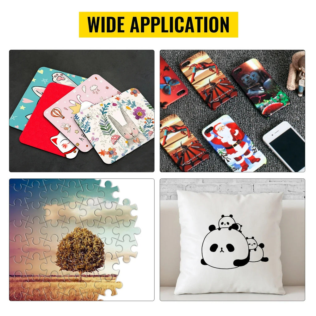 SIHAO 30x23cm 5-in-1 Heat Press Machine Digital Fast Heating 350°F Adjustable Pressure Sublimation Transfer Printer for Tshirt Mug Cap Plate