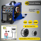 SIHAO 220V 200-270A MIG MMA TIG Welder 3-in-1 IGBT Inverter Welding Machine Dual Voltage for Steel Aluminum Auto Repair Home Workshop
