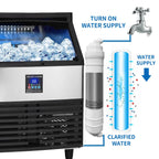 SIHAO 270lb Commercial Ice Maker – Heavy-Duty Cube Ice Machine with 24H Production for Restaurants, Bars, Cafes & Catering