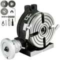 SIHAO 6"/150mm & 4"/100mm Precision Rotary Table – Horizontal & Vertical Mounting, MT-3 Spindle, 360° Swivel Base with T-Slots, Ideal for Milling & Drilling