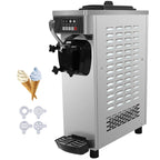 SIHAO 8116F Commercial Soft Serve Ice Cream Machine – Single Head Countertop Maker with Pre-Cooling, Puffing Pump & Low-Mix Alarm for Cafes & Dessert Shops