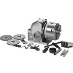 SIHAO Universal Dividing Head with 3-Jaw Chuck & Tailstock – Precision Indexing Head for Milling, Drilling & Grinding, Available in 4", 5" & 6" Chuck Sizes