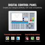 SIHAO CO2 Laser Engraver 70x50cm, LightBurn Compatible Laser Cutting Machine with Honeycomb Bed & Digital Control for Wood Acrylic