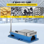 SIHAO 6-Inch Precision Milling Vise – Heavy-Duty Drill Press Vise with 6″ Jaw Width for Bench Clamping & Machining