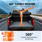 SIHAO 3500lbs Truck Crane with 1100lbs Electric Winch – 360° Swivel Folding Boom, Vehicle-Mounted Hoist for Pickup Truck & Trailer Loading