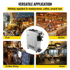 SIHAO 8116F Commercial Soft Serve Ice Cream Machine – Single Head Countertop Maker with Pre-Cooling, Puffing Pump & Low-Mix Alarm for Cafes & Dessert Shops