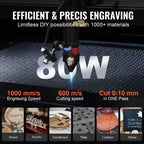 SIHAO CO2 Laser Engraver 60x90cm Laser Cutting Machine with Industrial Digital Control for Wood Acrylic Leather Fabric