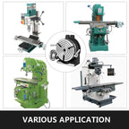 SIHAO 8"/200mm Rotary Table – Horizontal/Vertical Mount, MT-3 Spindle, 360° Swivel Base with 3 or 4 T-Slots, Heavy-Duty for Precision Milling & Drilling